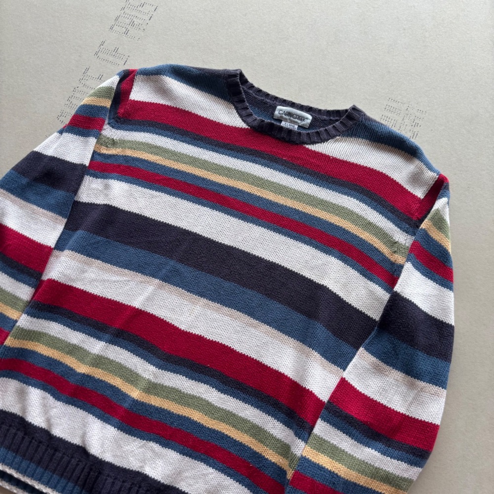 Y2K Color Multi Color Striped‎ Sweater